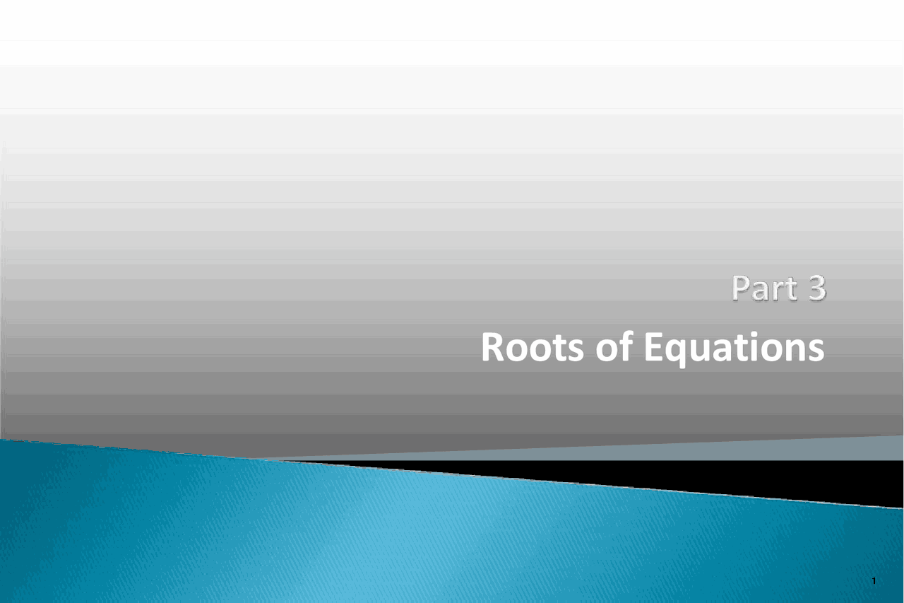 Numerical Methods_Part 3_Roots of Equations_ - Docsity
