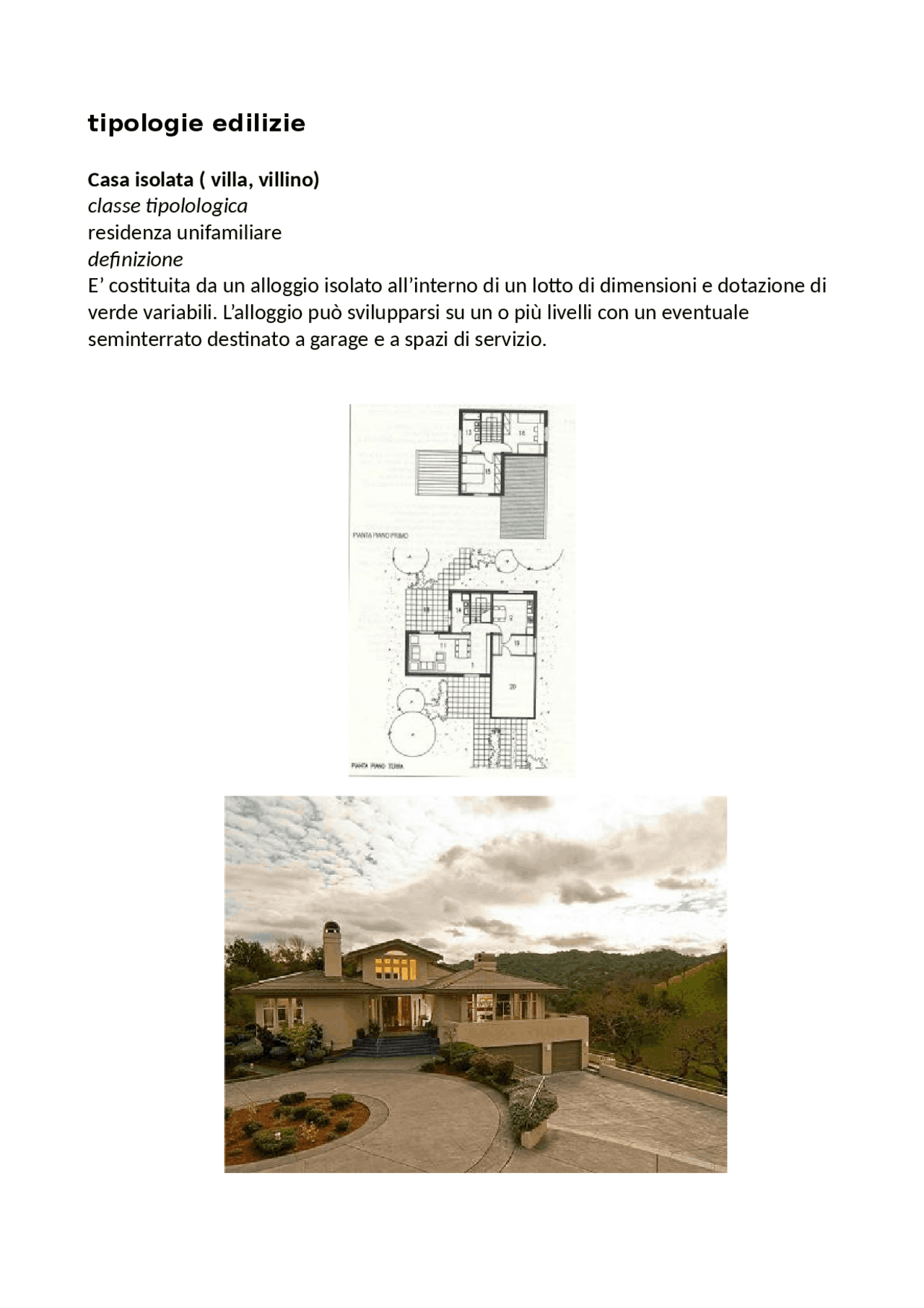 Le tipologie edilizie Docsity