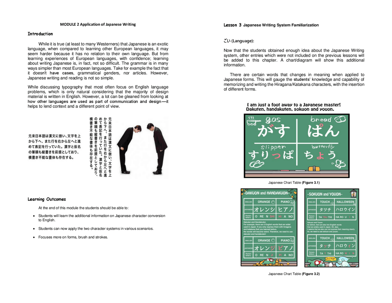 Japanese class lesson 2 - Docsity