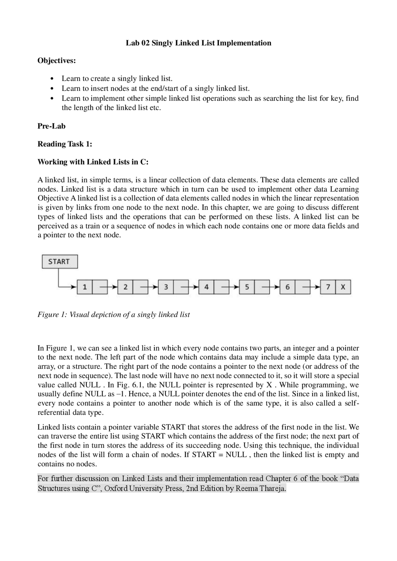 Singly linked lists implementation using c - Docsity
