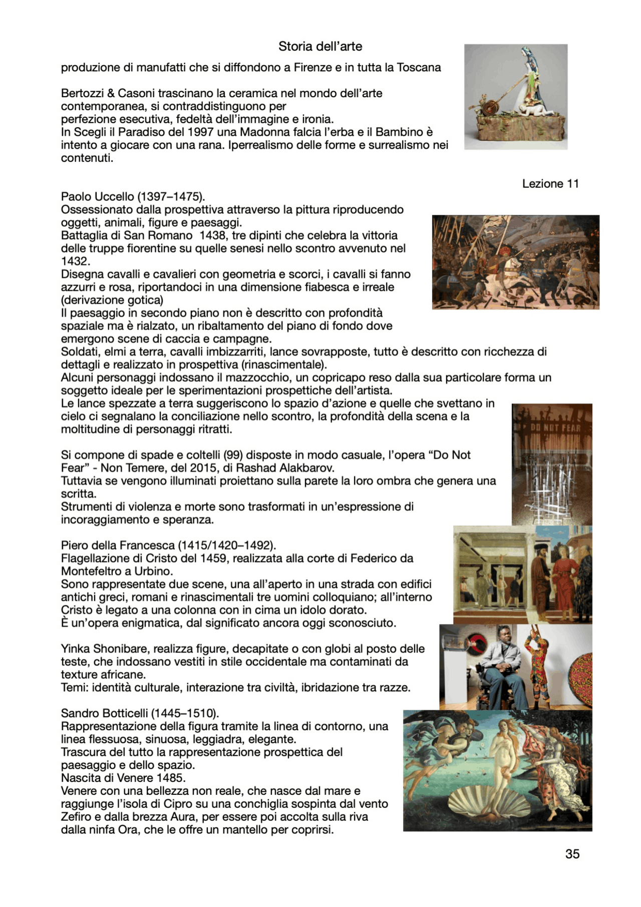 LEZIONE 11 - Arte Rinascimentale | Apuntes de Historia del Arte | Docsity