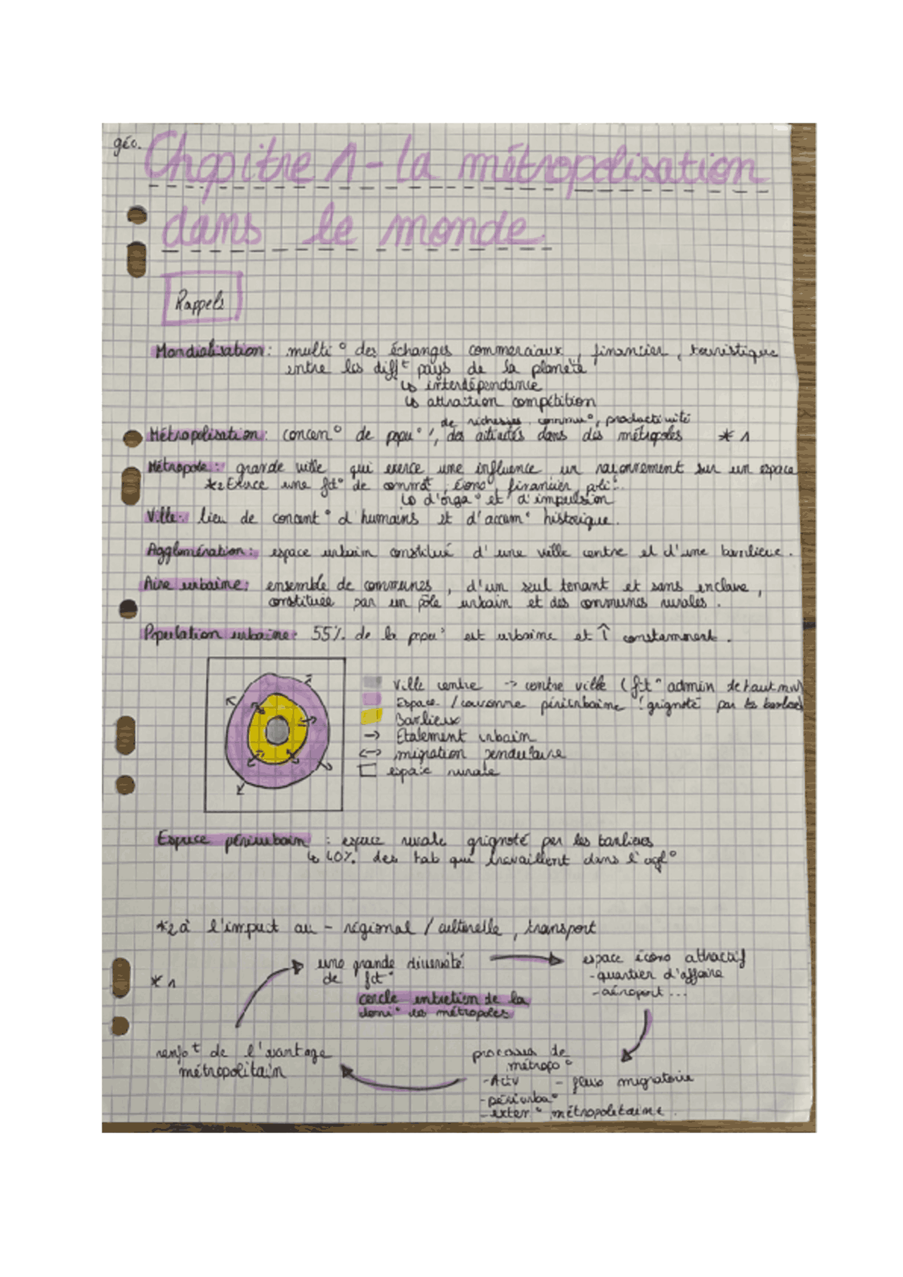 La Métropolisation Un Processus Mondial Différencié Fiche De Révision Pdf Fiches sur la métropolisation | Notes Géographie | Docsity