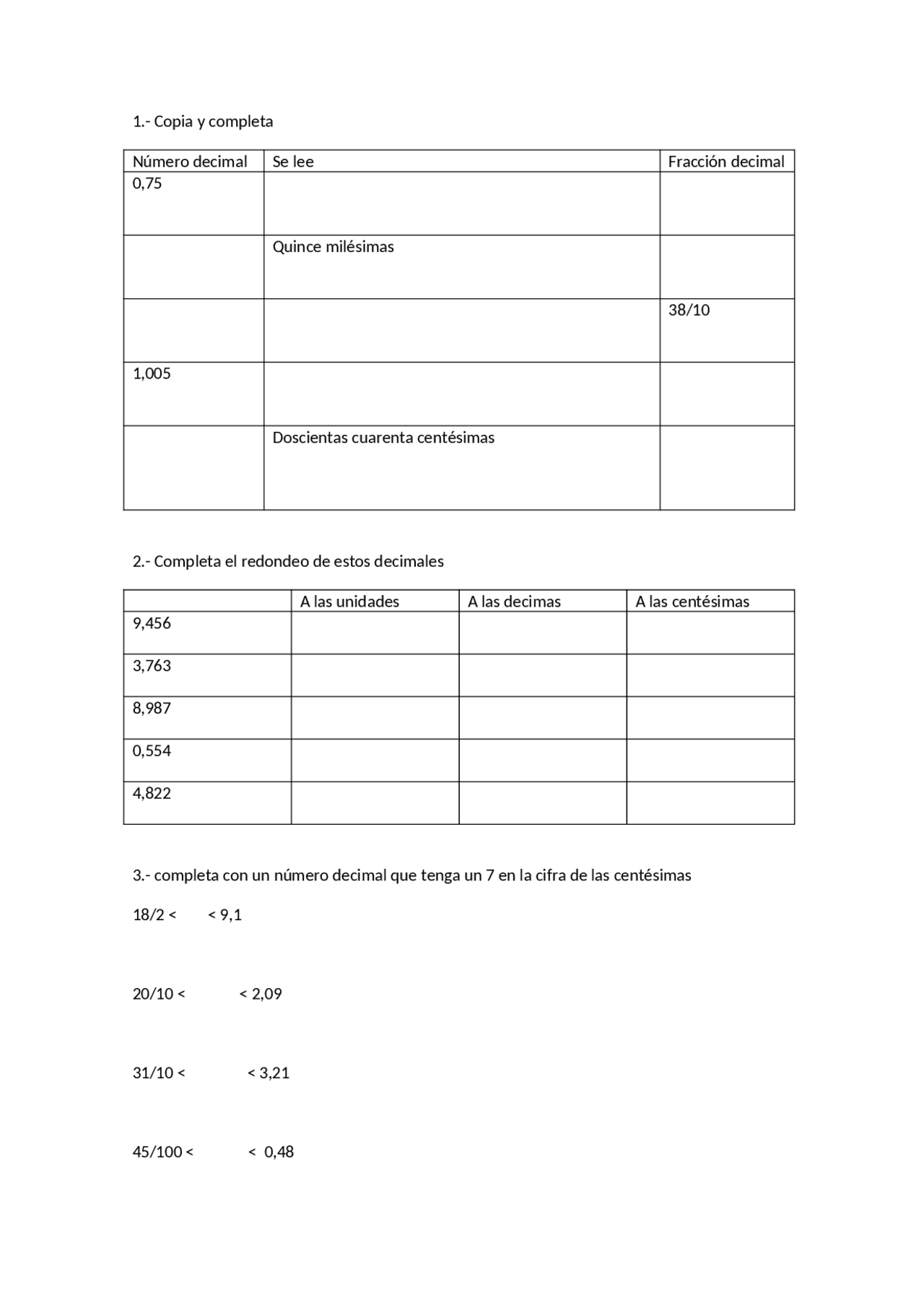 Matematicas 6 primaria repaso | Ejercicios de Matemáticas | Docsity
