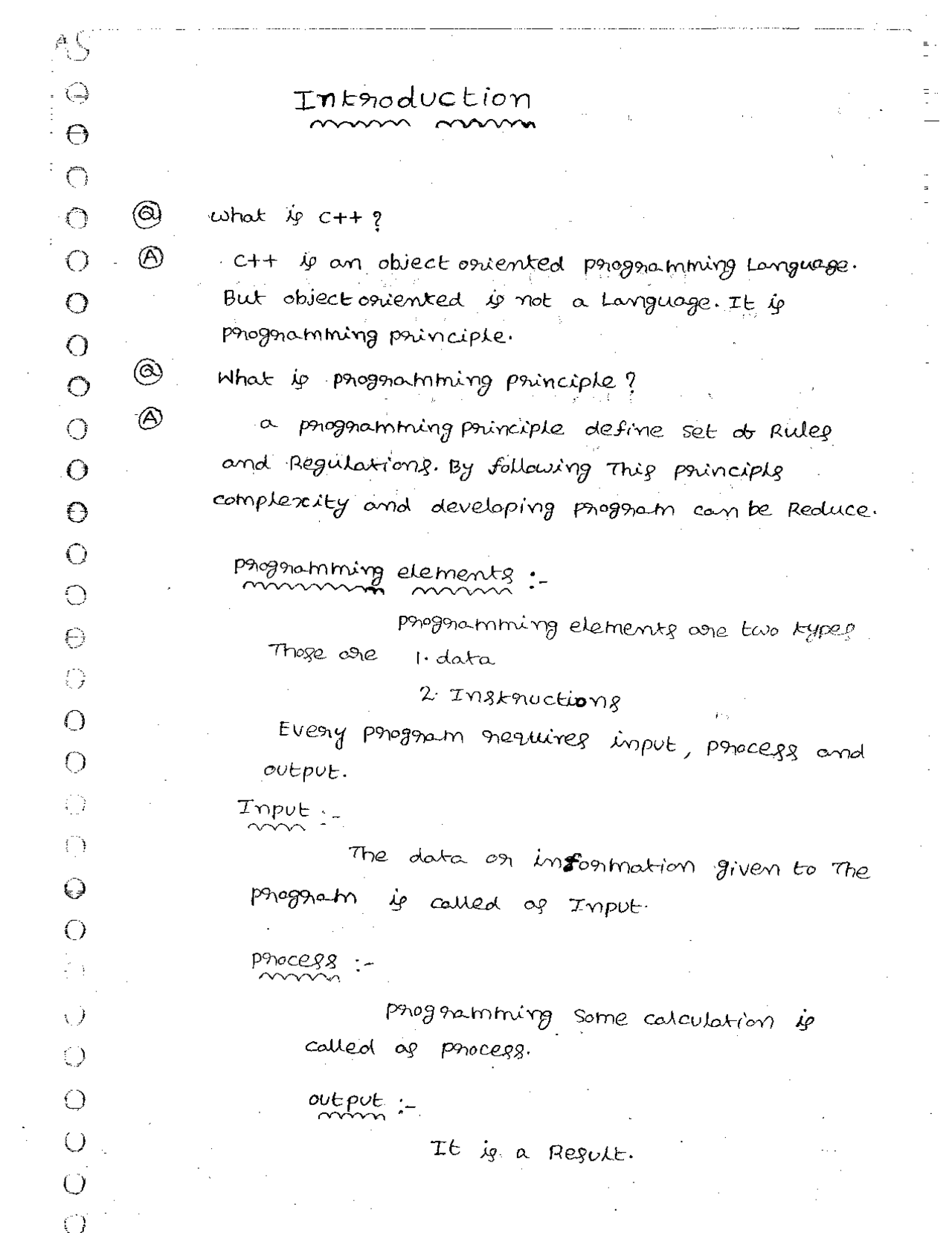 C++ Programming language | Study notes Compilers - Docsity