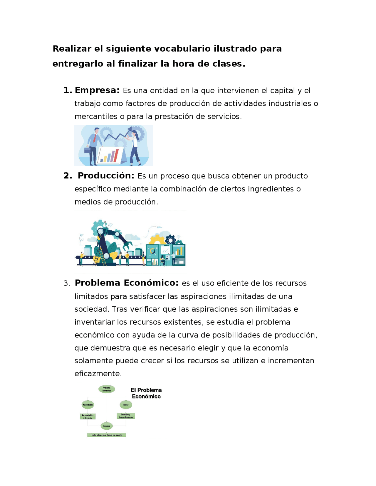 Vocabulario ilustrado sobre conceptos económicos | Guías, Proyectos ...