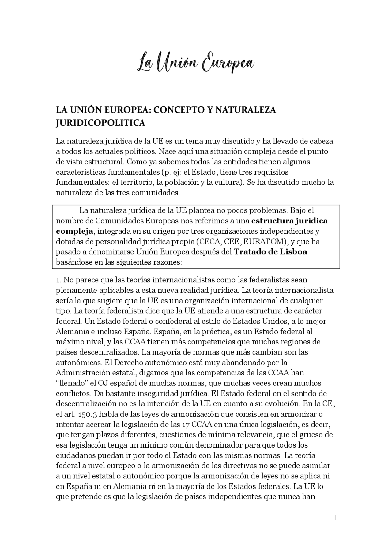 TEMA DOS. LA UNIÓN EUROPEA - Docsity