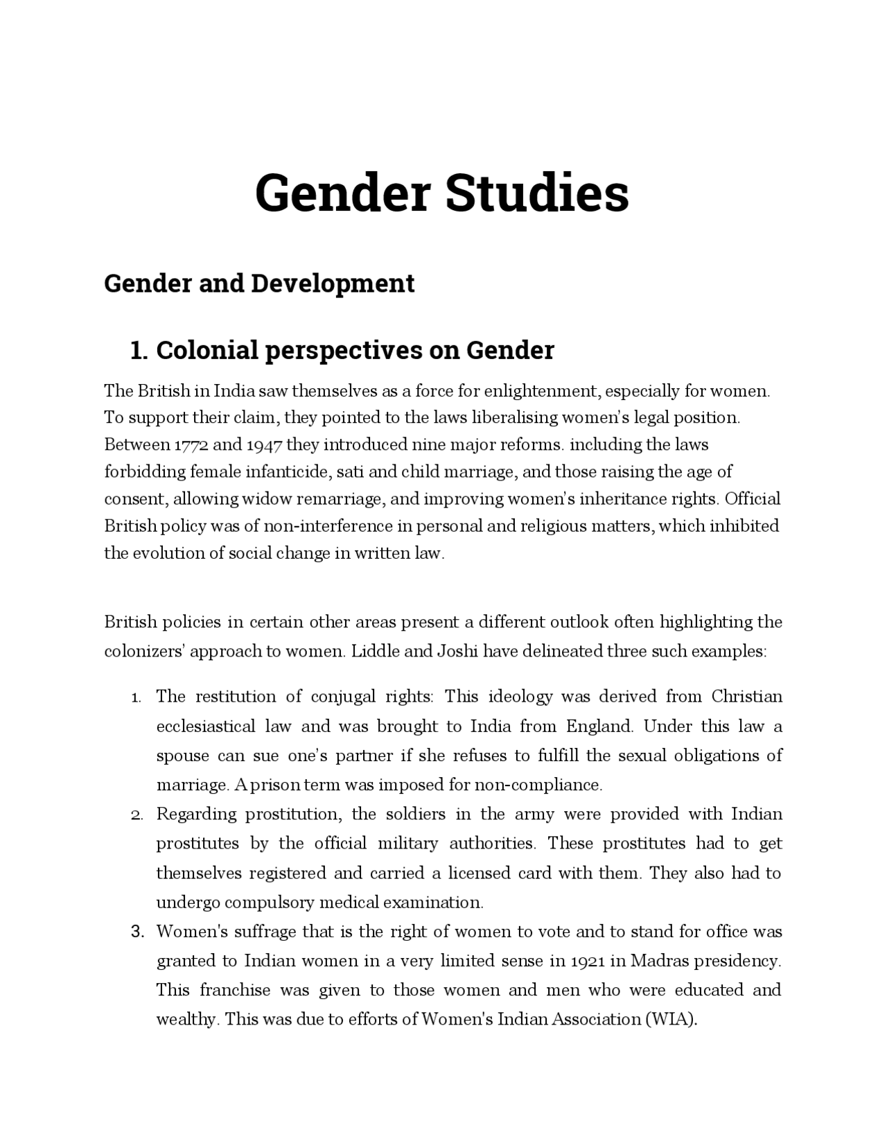 Gender Theory and Development | Study notes Sociology of Gender | Docsity