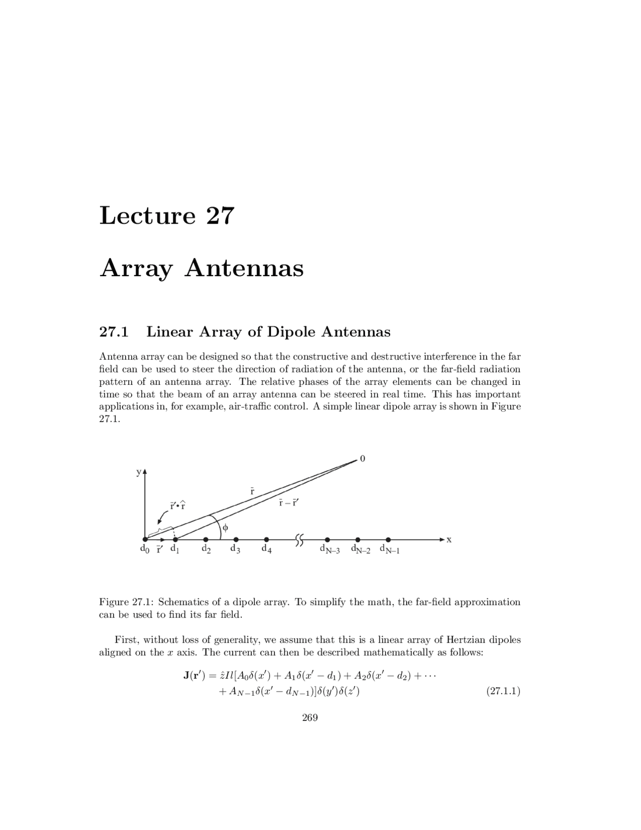 Lecture 27: Array Antennas | Study notes Physics | Docsity