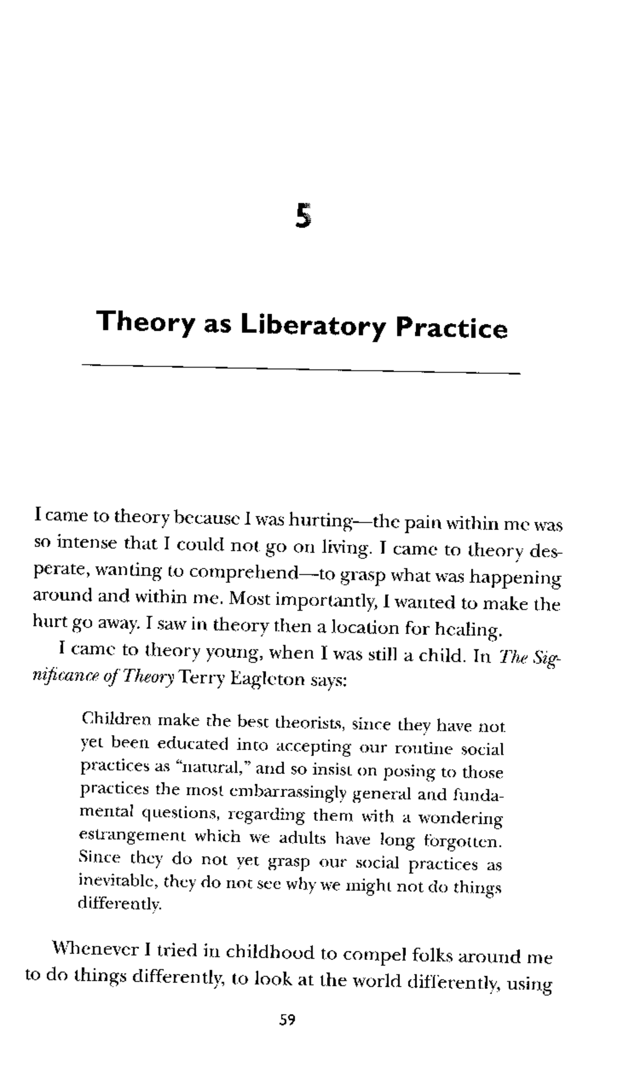 Theory as Liberatory Practice - Docsity