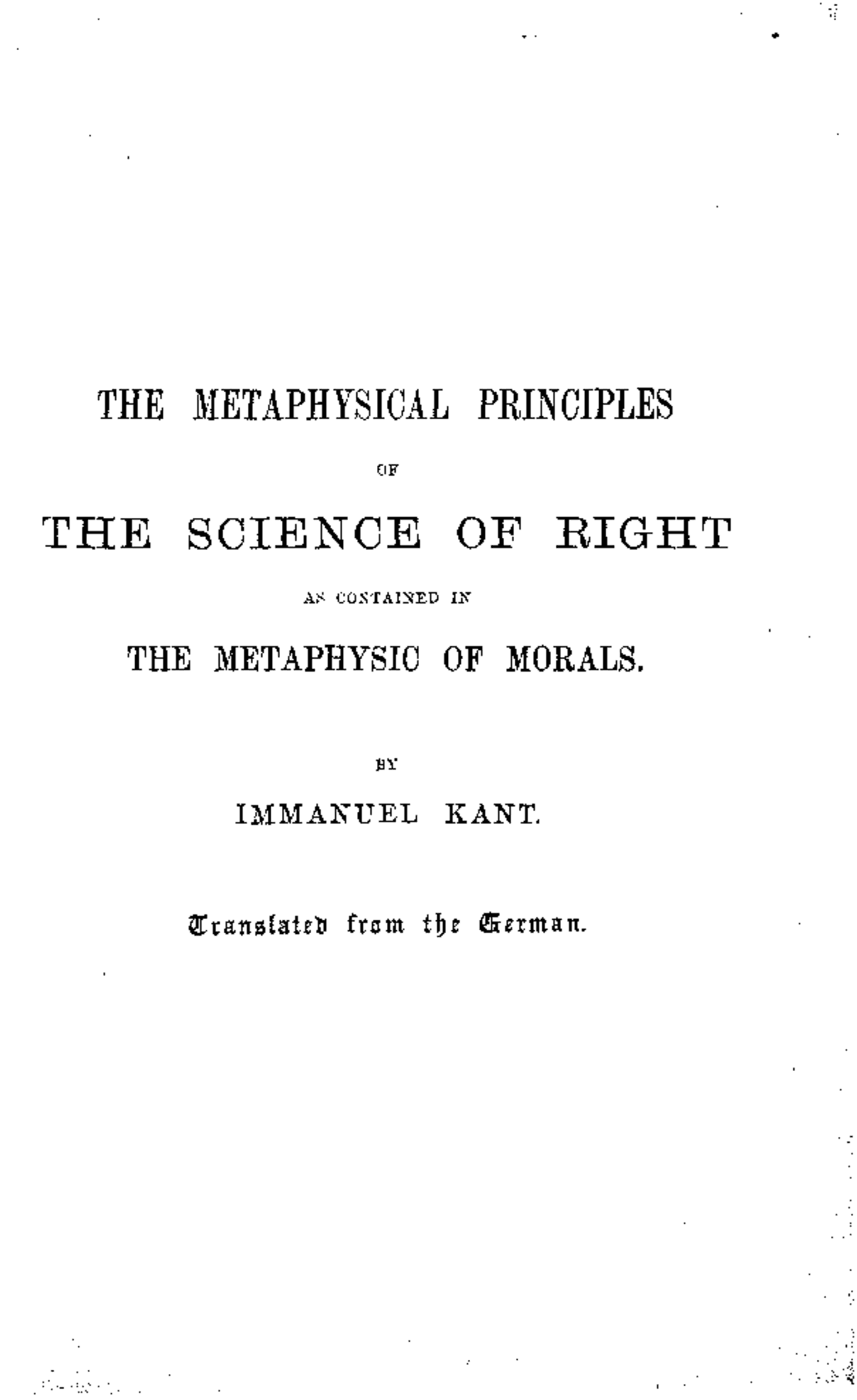 Kant metaphysics of morals Docsity