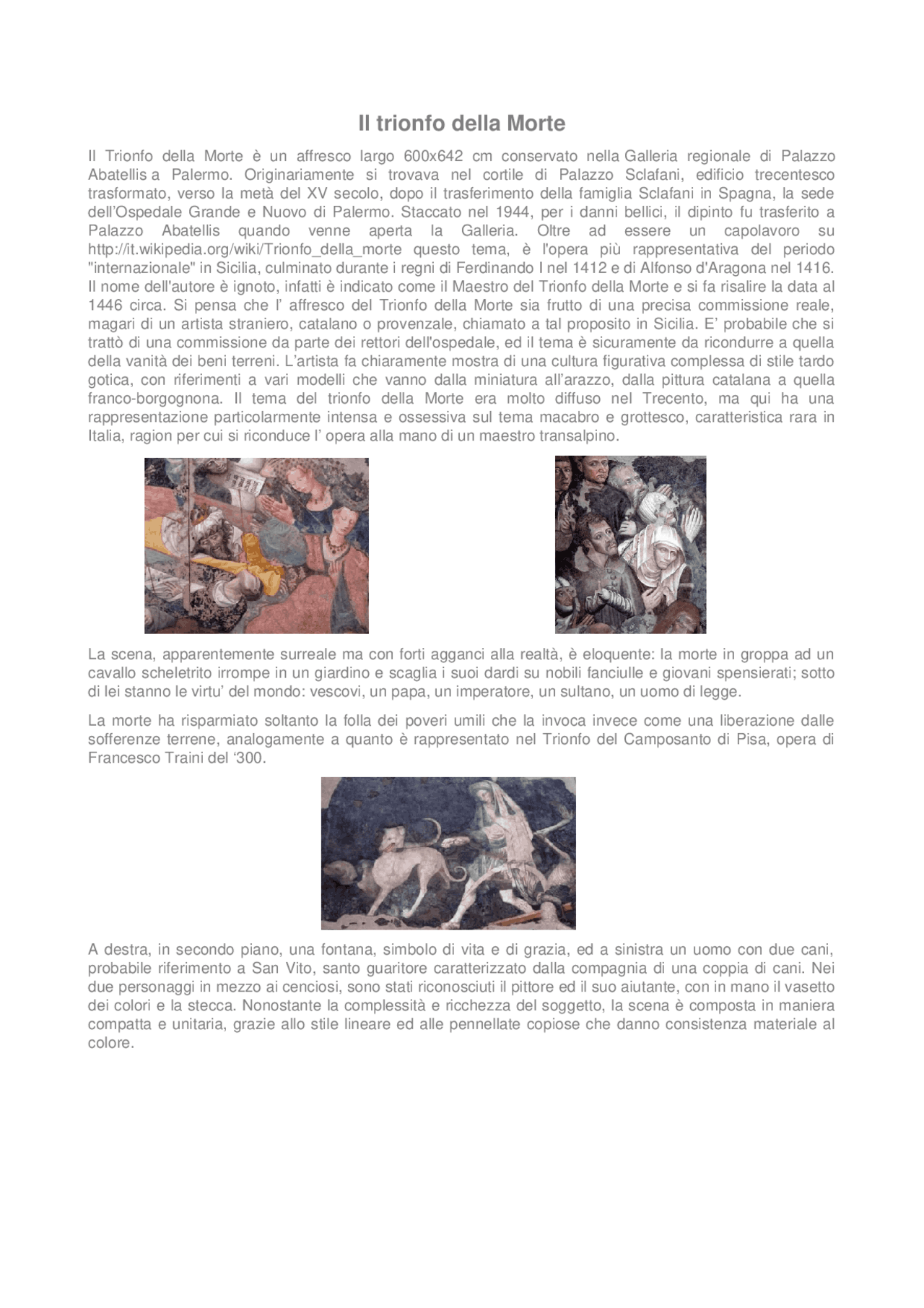 Il trionfo della Morte Docsity