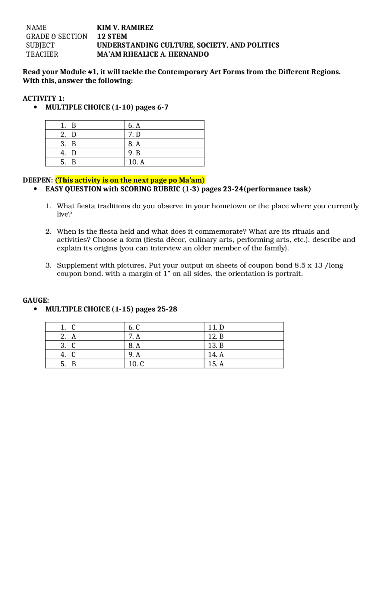 THESE FILES ARE ANSWERED ACTIVITIES ON DIFFERENT SUBJECTS WHICH IT IS ...