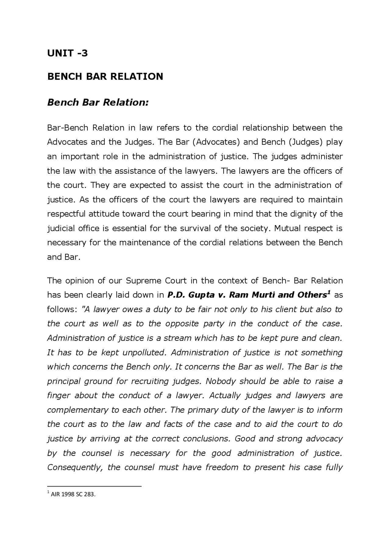 Bar And Bench Relation Docsity bar-and-bench-relation-docsity