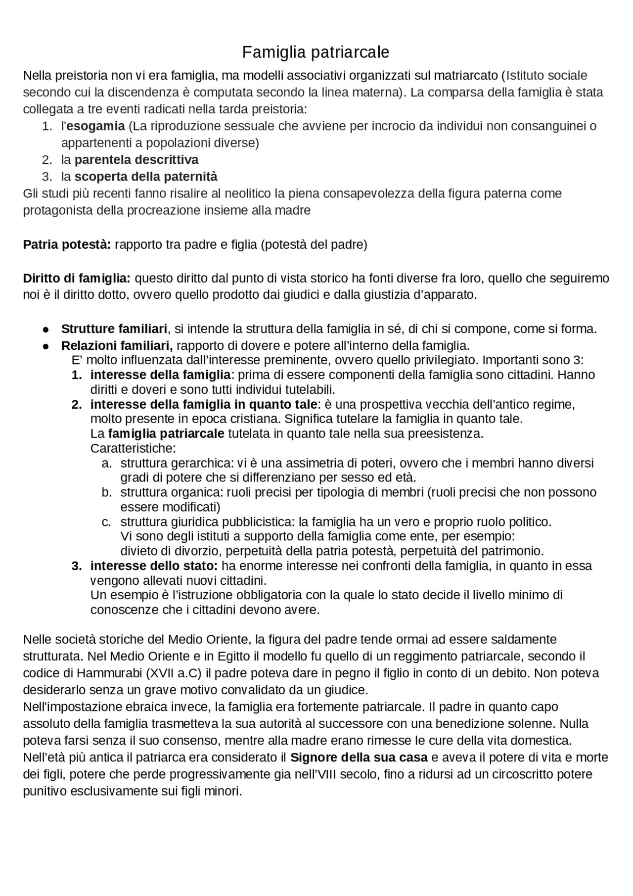 Lineamenti dei poteri paterni nella storia del patriarcato Docsity Lineamenti dei poteri paterni nella storia del patriarcato Docsity
