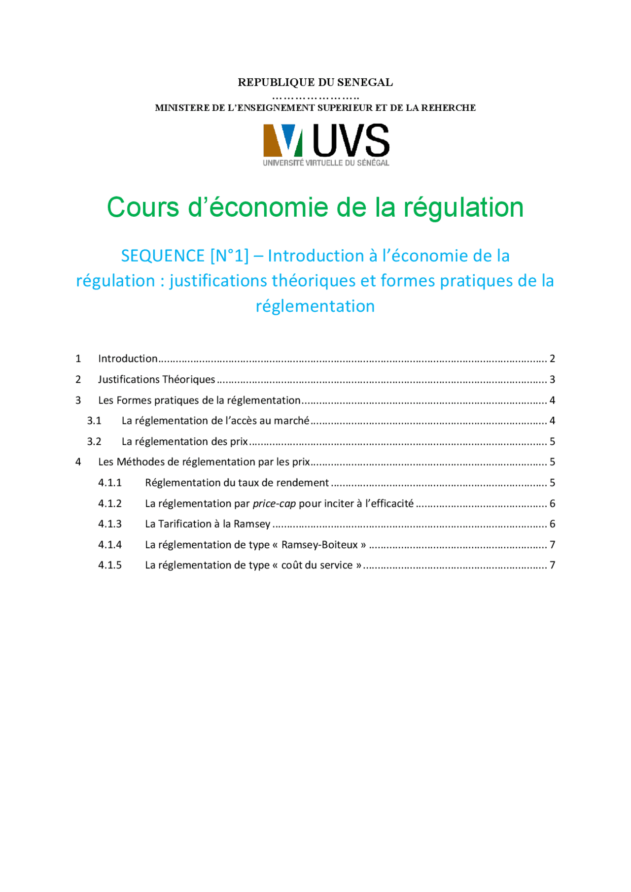 Regulation economics Docsity