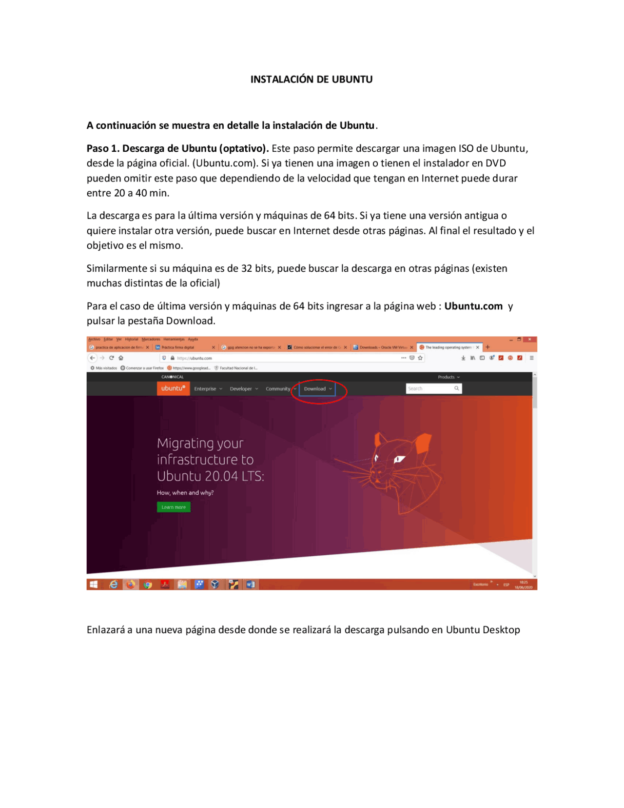 Instalación de UBUNTU - Docsity