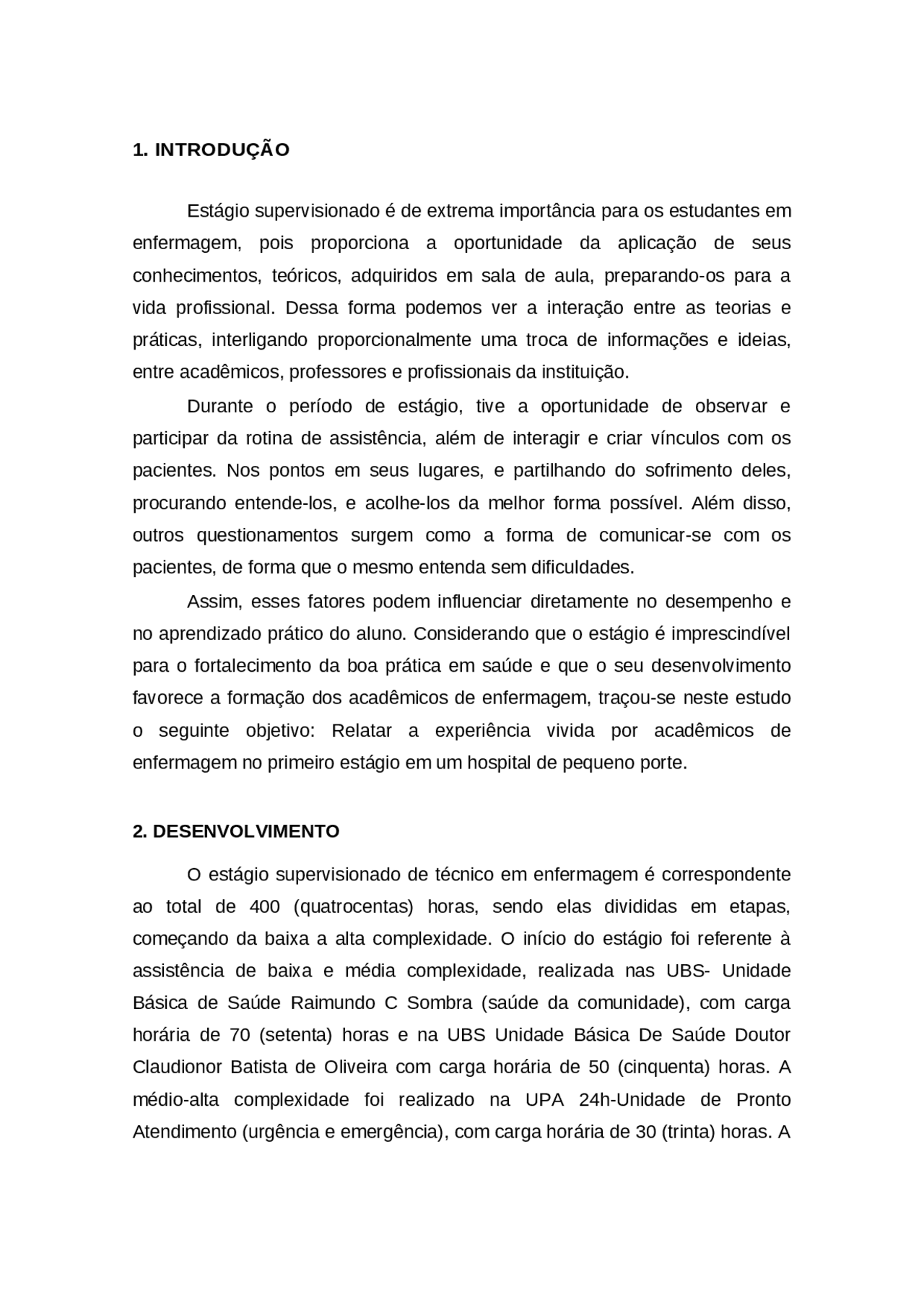 Exemplo De Relatorio Estagio - NAZAEDU