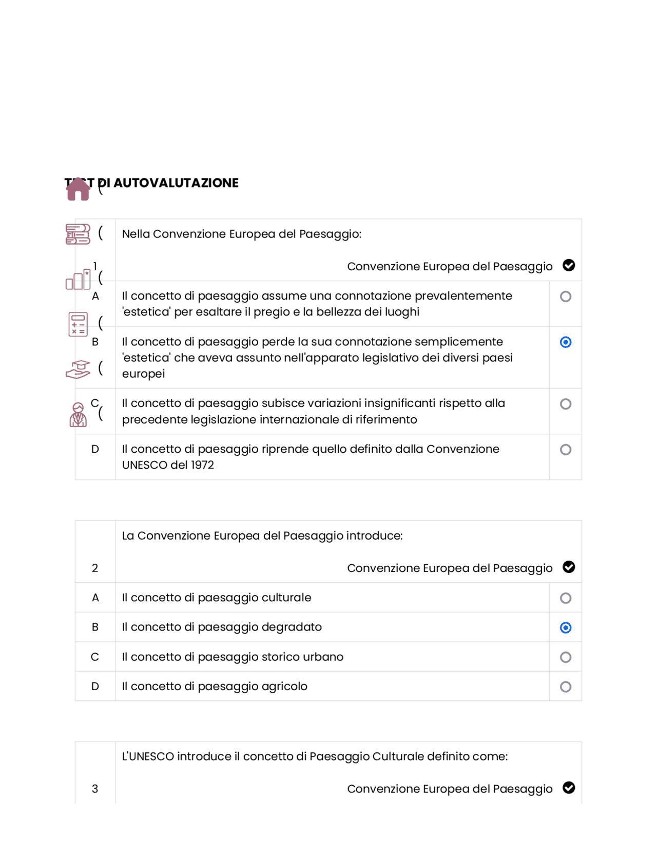 quiz di autovalutazione modulo 4