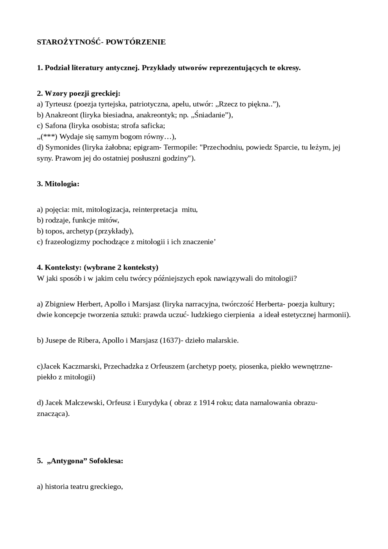 Sprawdzian Z Polskiego Starożytność Pdf