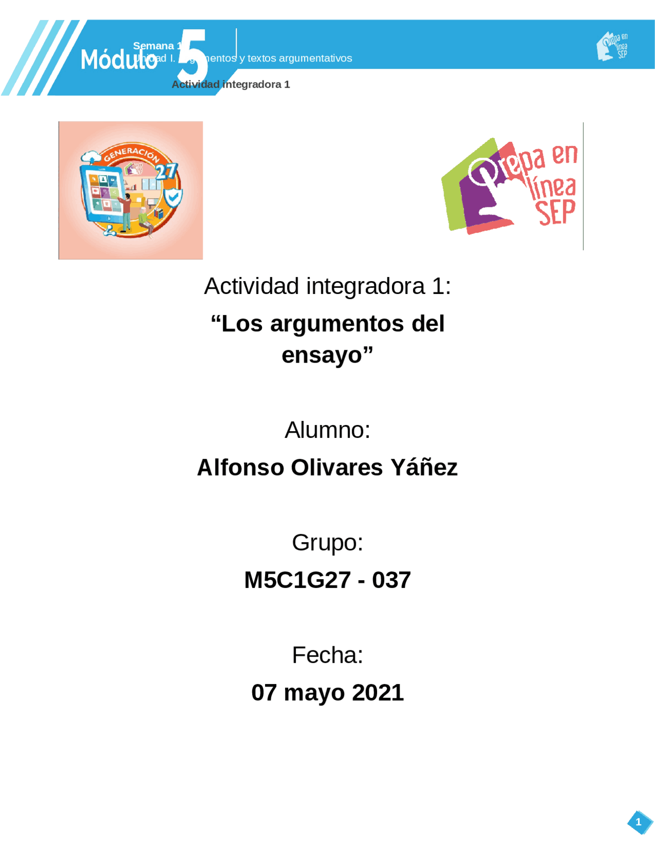 Actividad Integradora 1 Módulo 5 Apuntes De Lengua Y Literatura