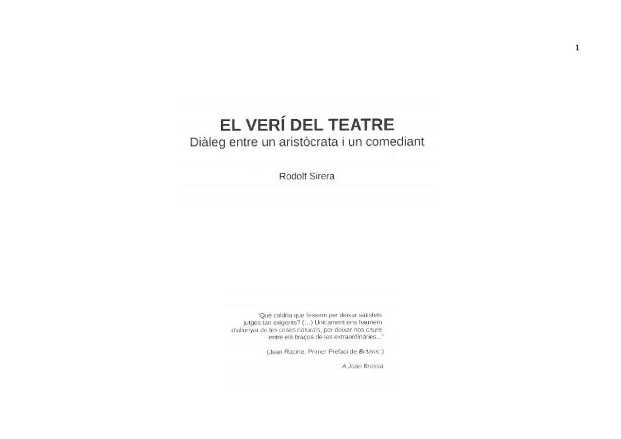 El verí del teatre, obra completa Apuntes de Valenciano Docsity El verí del teatre, obra completa Apuntes de Valenciano Docsity