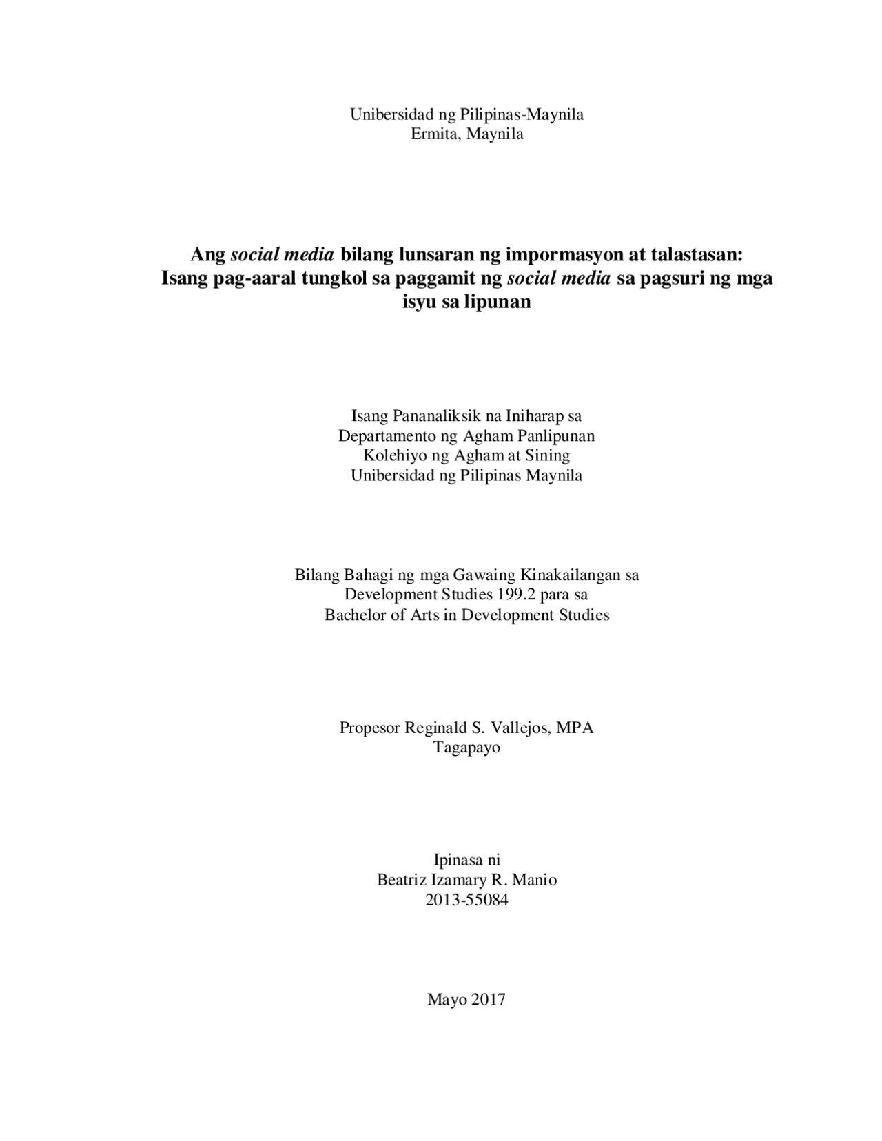 Research Tagalog Example Intro Research Paper tagalog.pdf | Essays (high school) English - Docsity
