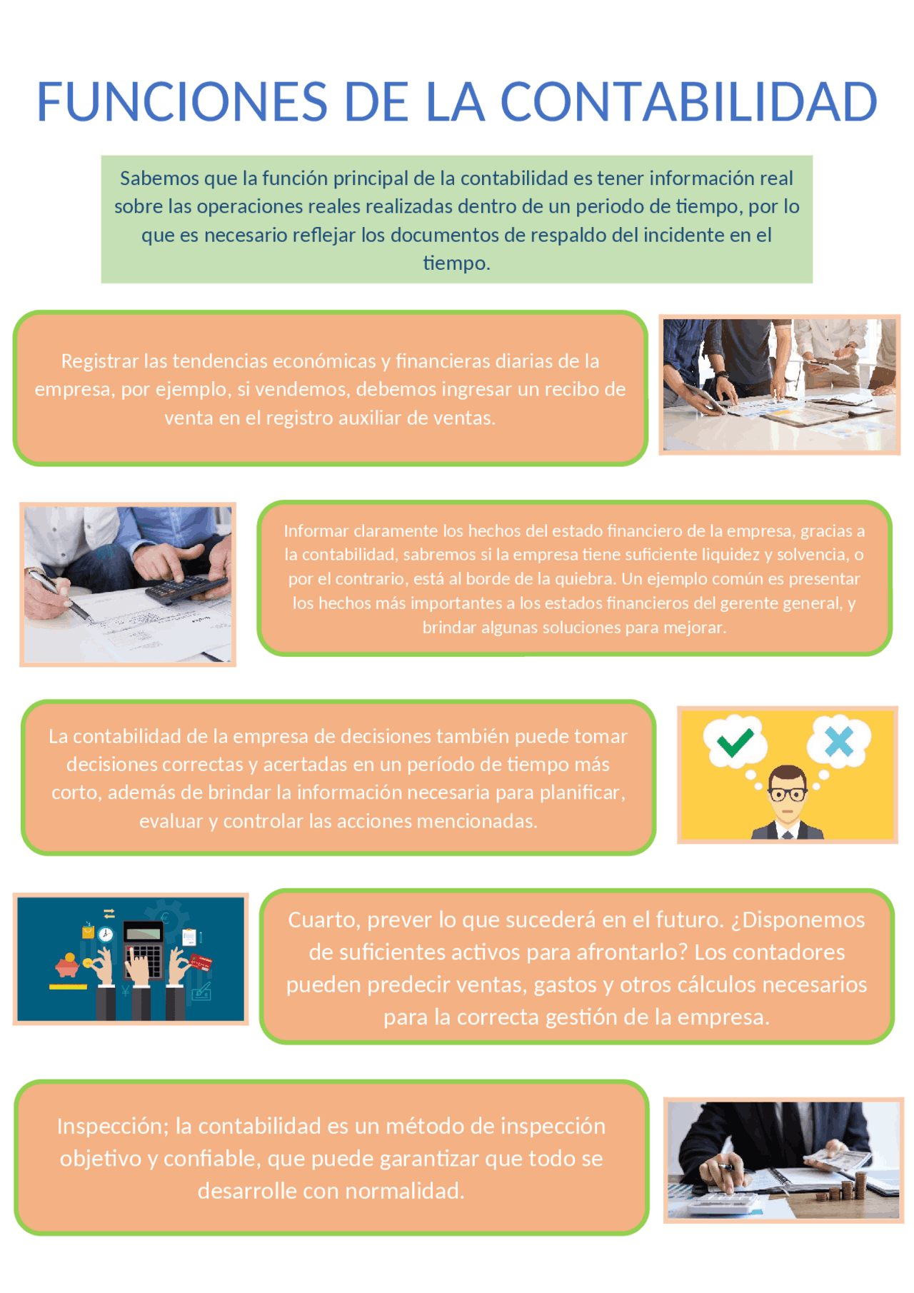 Infografia Funciones De La Contabilidad Sintesi Del Corso Di