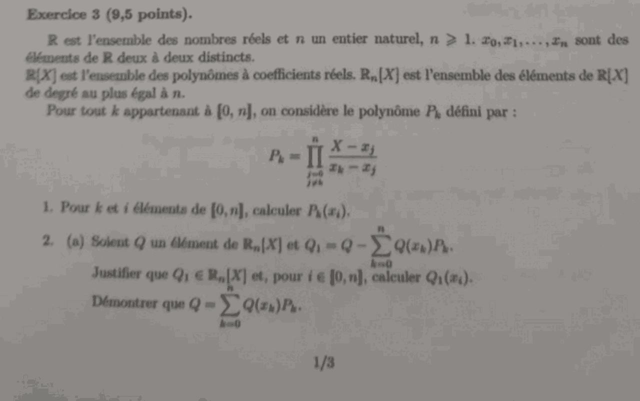 Exercice 3 (9,5 points). - Docsity