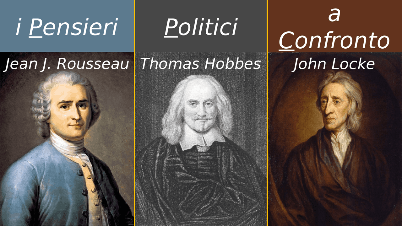 Confronto Politico Rousseau-Locke-Hobbes | Schemi e mappe concettuali ...