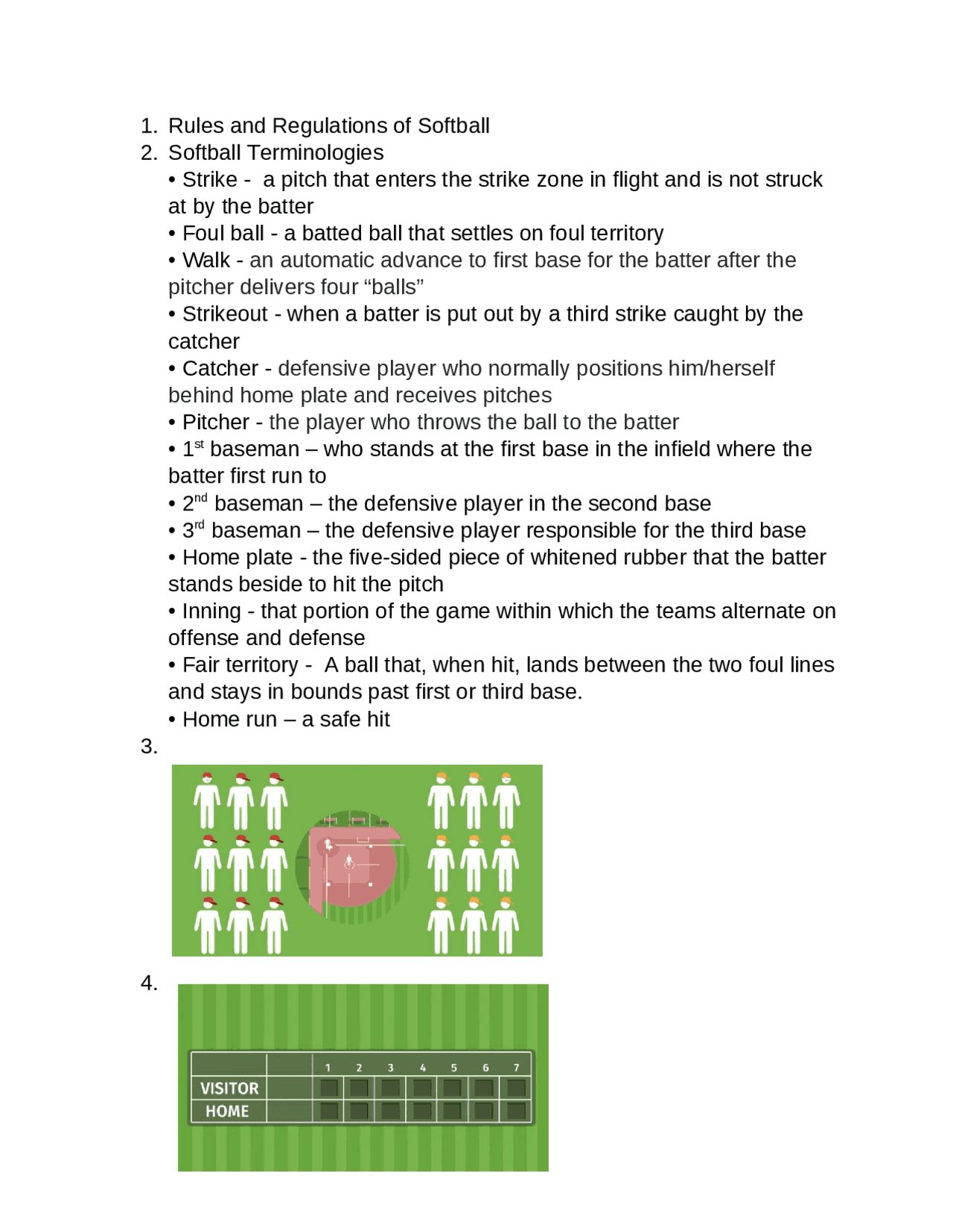 Softball Rules And Regulations Docsity