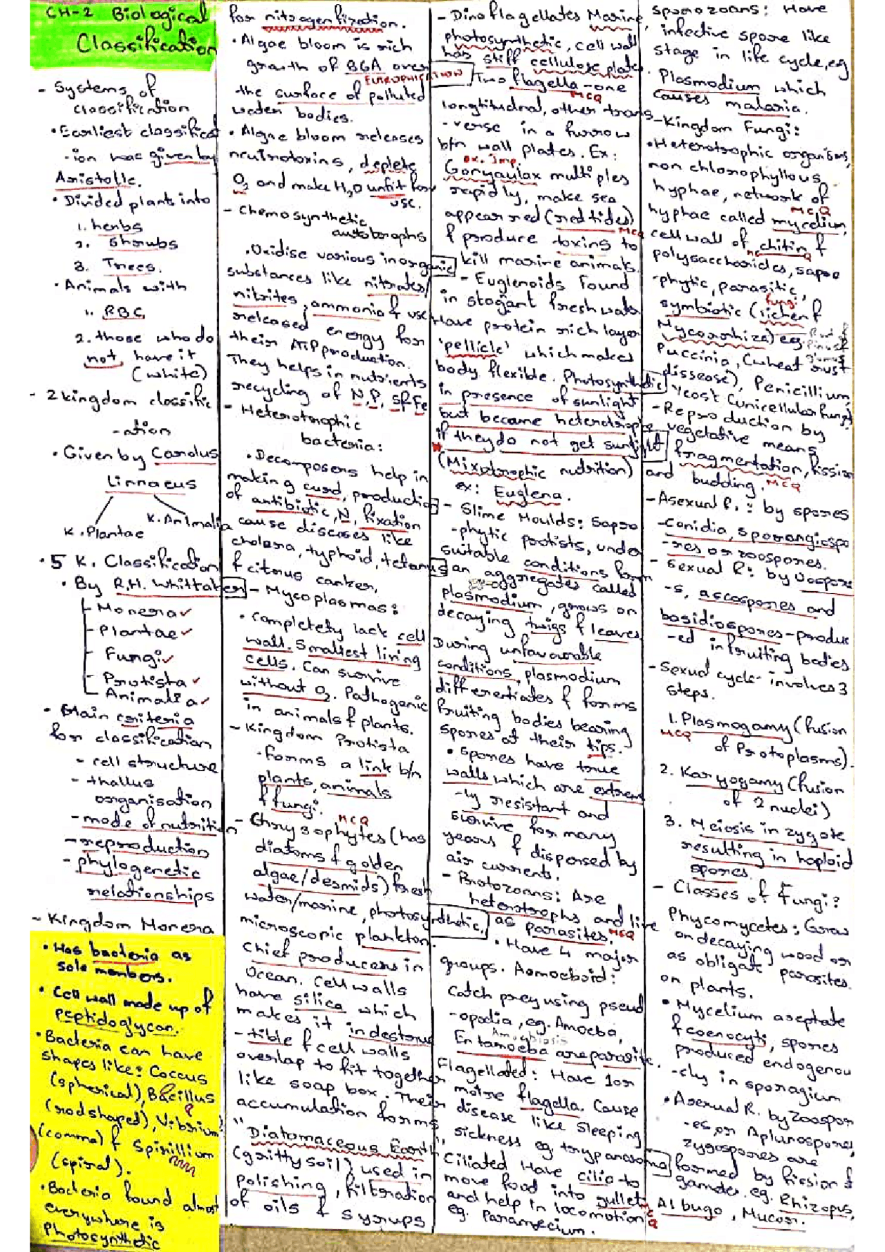 BIOLOGICAL CLASSIFICATION Cheat Sheet Biology Docsity Biological classification cheat sheet biology docsity