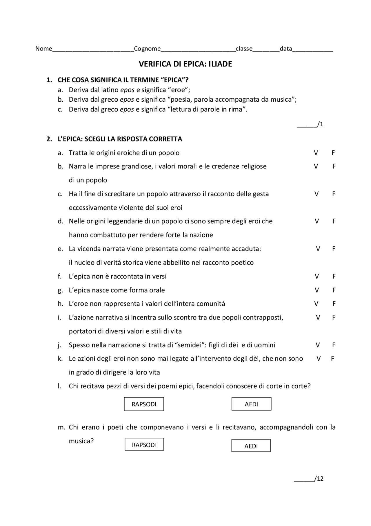 compito in classe professioni sanitarie