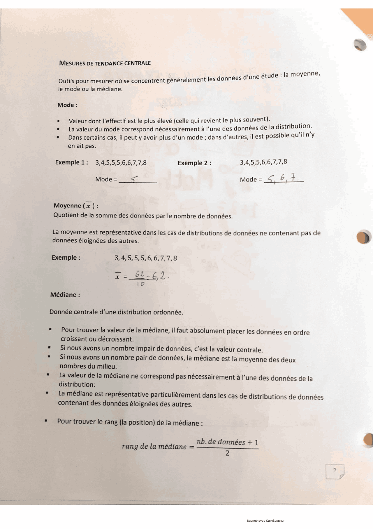 Statistics in french - Docsity