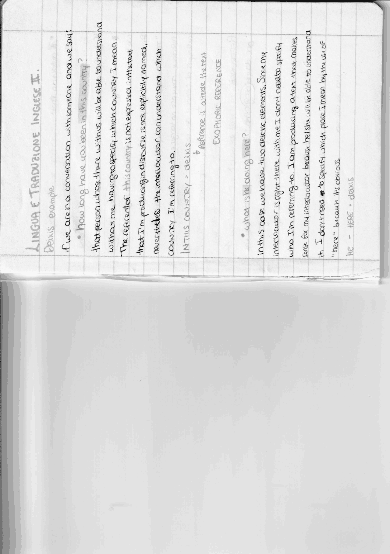 Esempi Lingua e Traduzione Inglese - Docsity