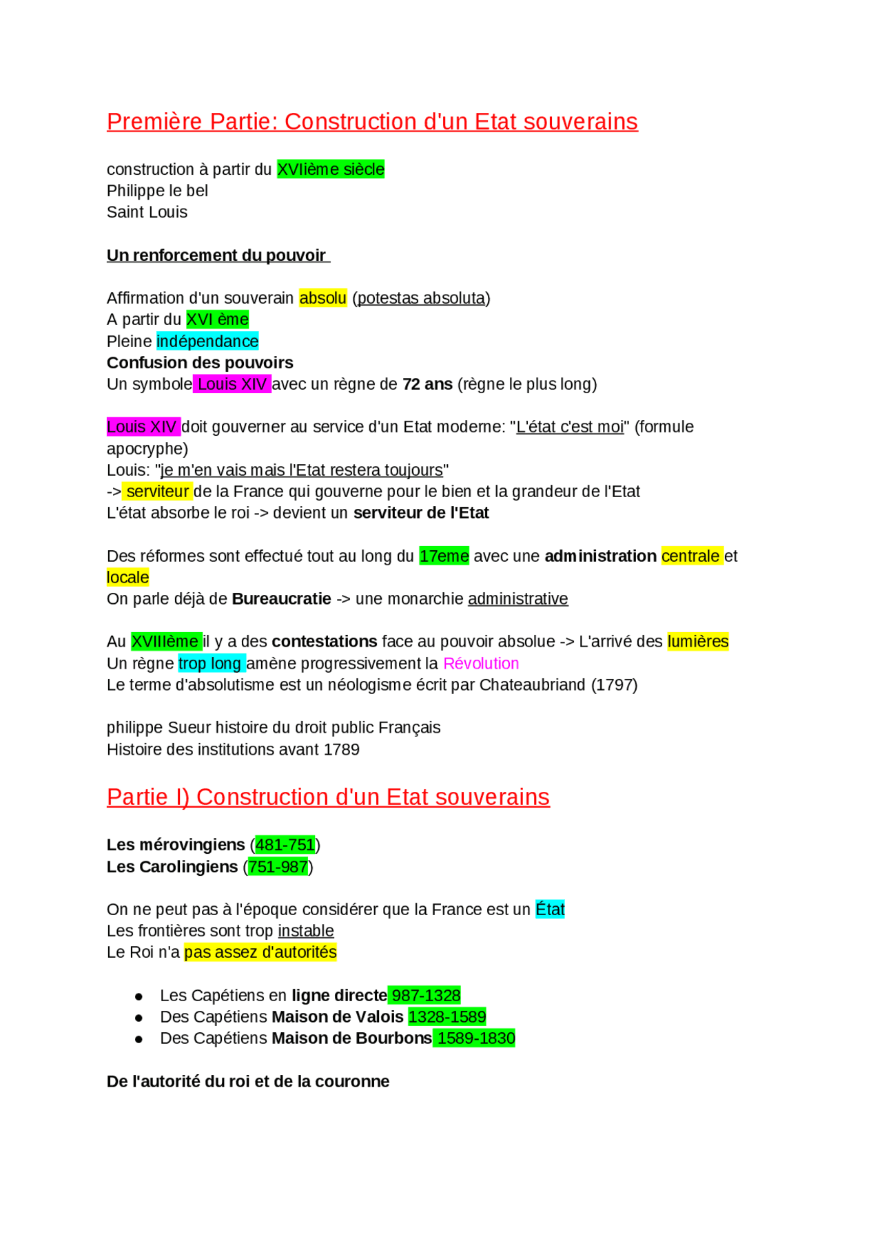 Histoire Des Institutions L1 Droit Fiches Pdf Histoire du droit et des institutions L1 S2 Assas | Notes Histoire | Docsity