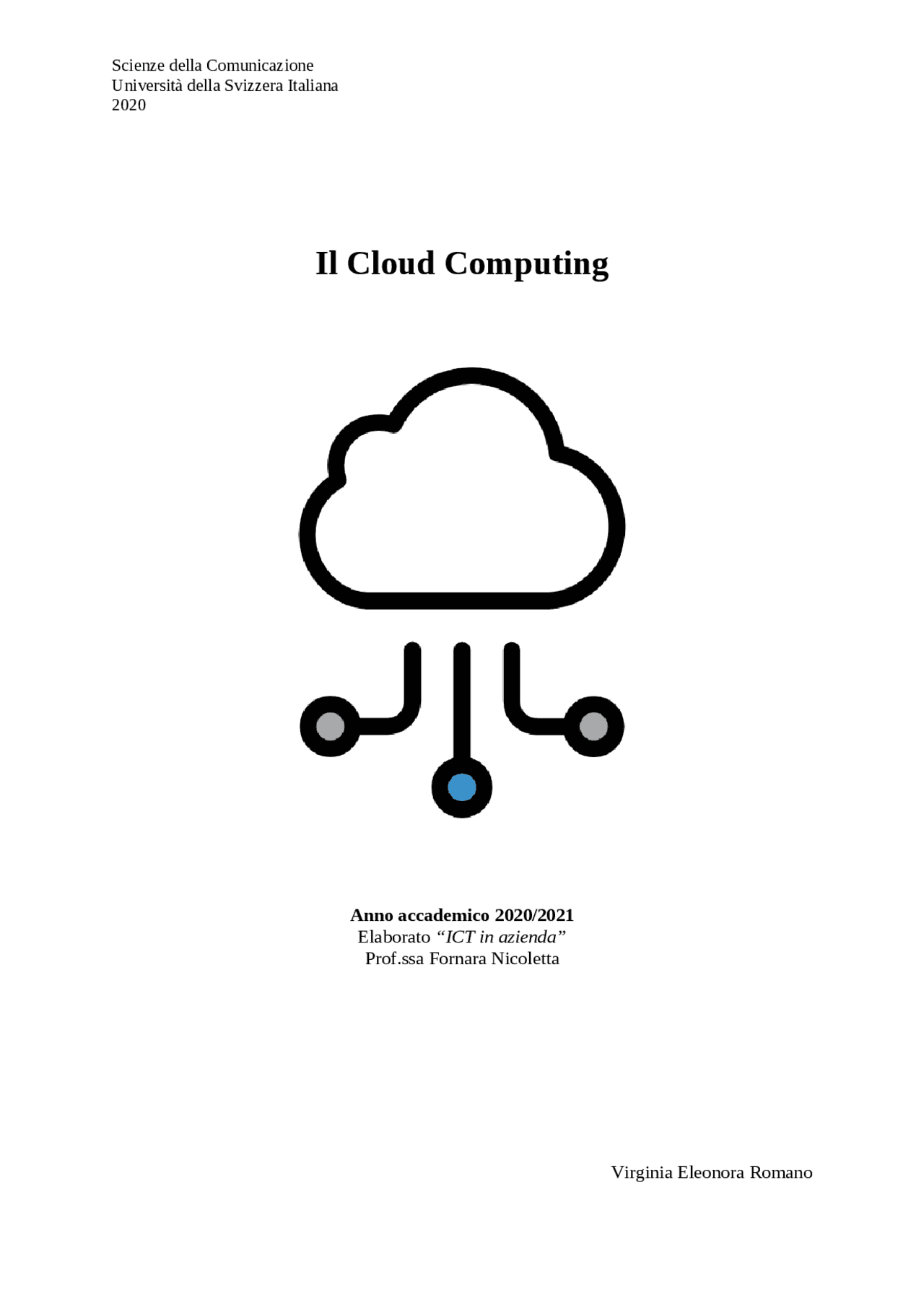 Il Cloud Computing: cos'è? - Docsity