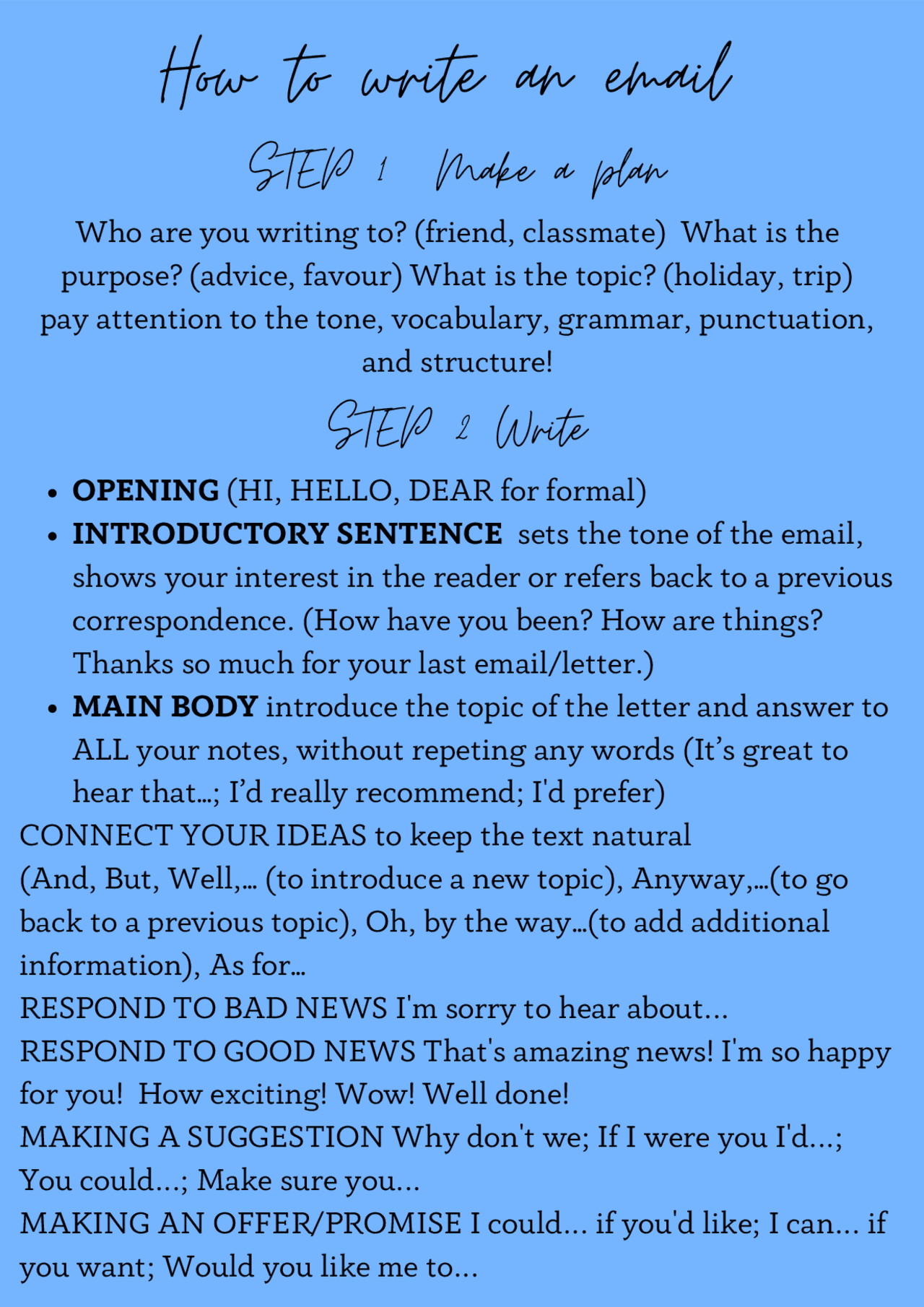 HOW TO WRITE AN EMAIL WITH EXAMPLES - Docsity