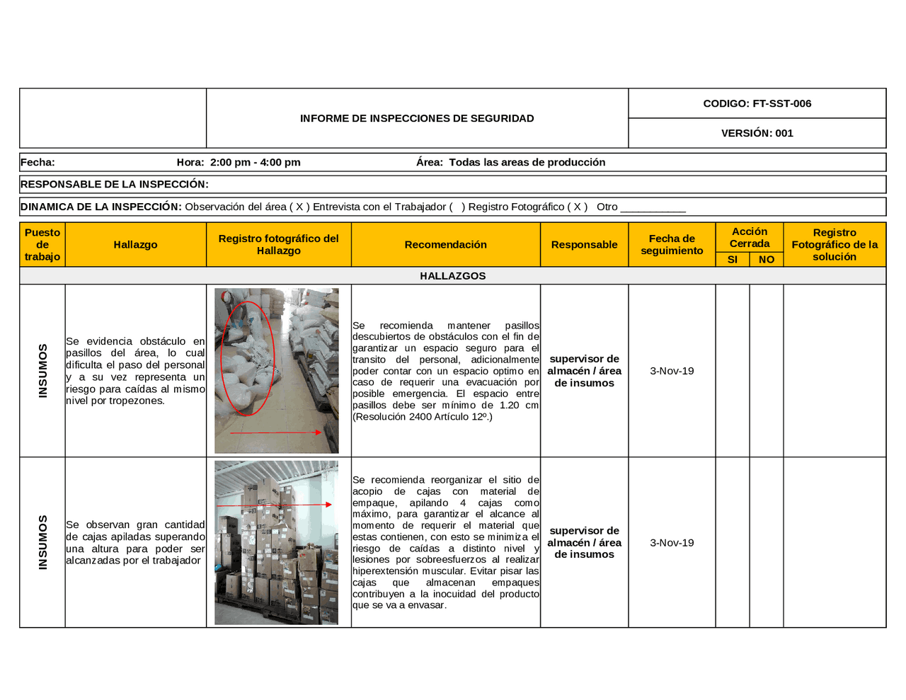 Ejemplo De Informe Tecnico De Inspeccion