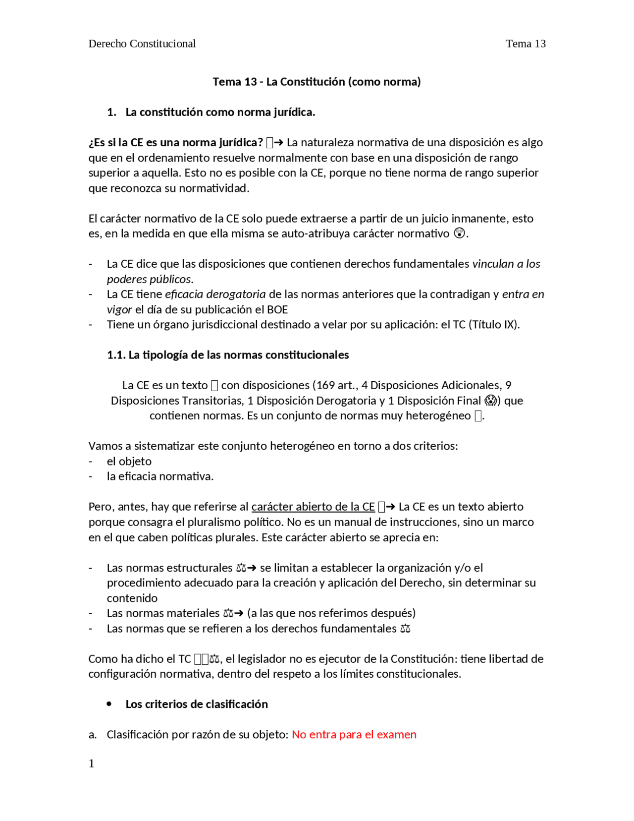 Apuntes de constitucional tema 13 - Docsity