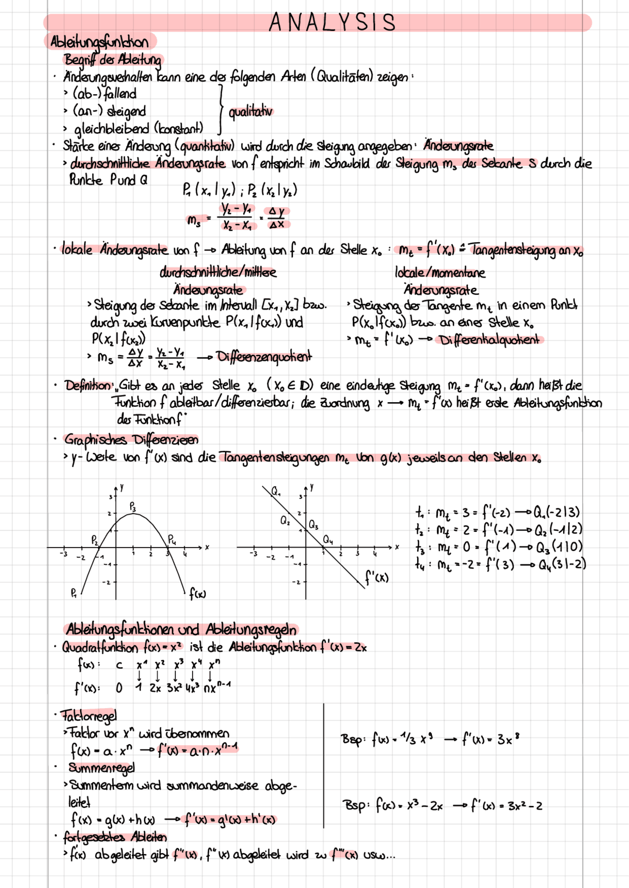 Mathematrick Zusammenfassung Mathematik Analysis - Docsity