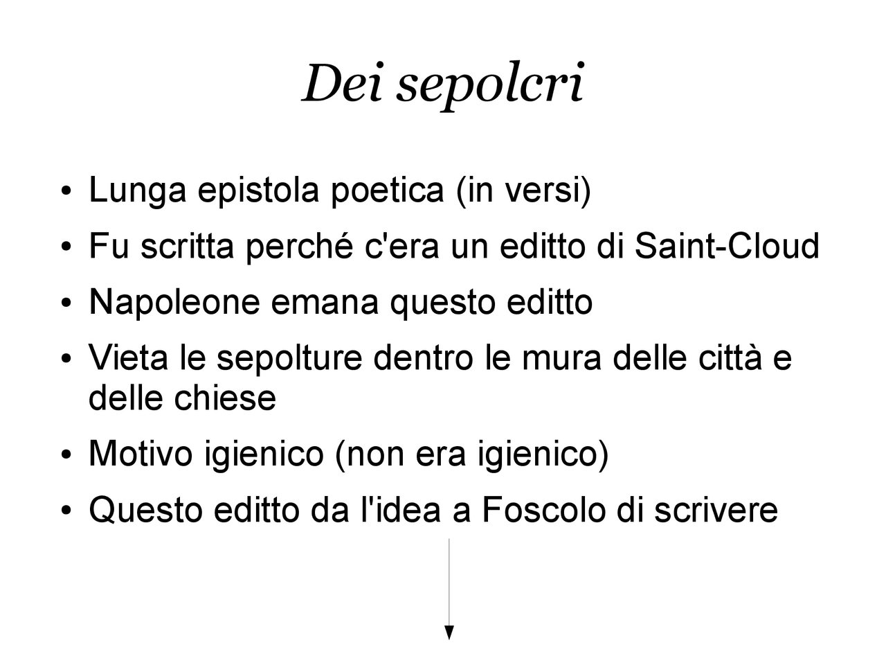 dei sepolcri di ugo foscolo
