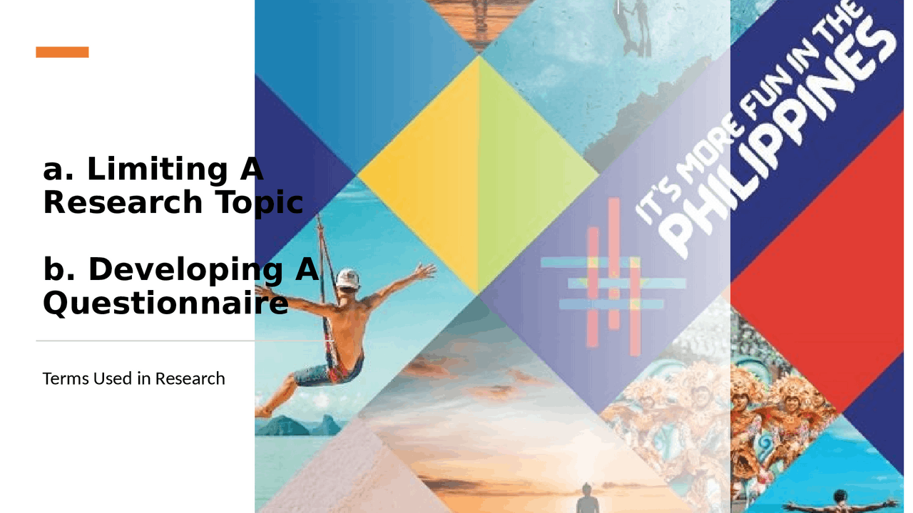 A Guide in Selecting and Limiting Research Topic - Docsity