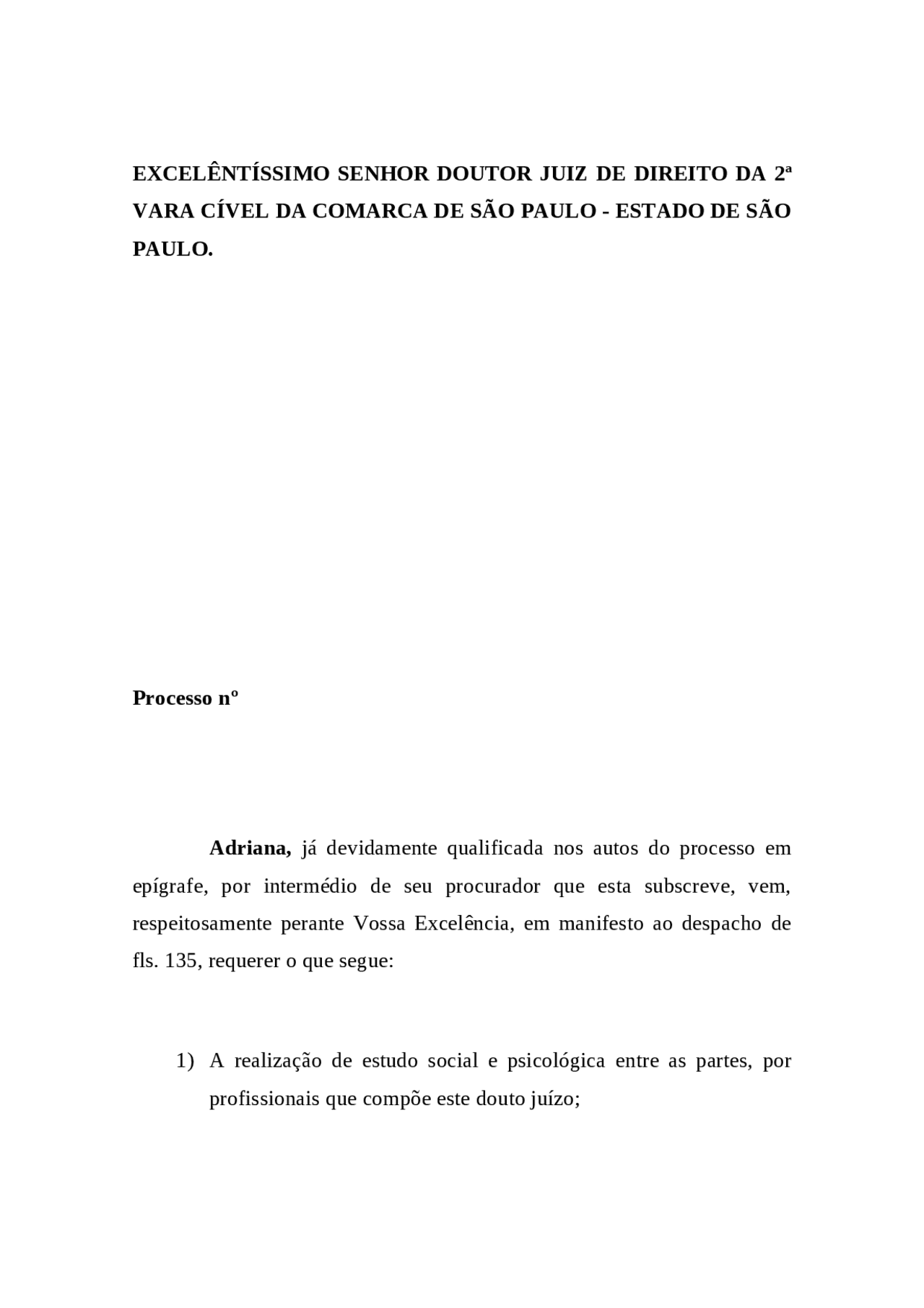 Petição de juntada para documentos - Docsity