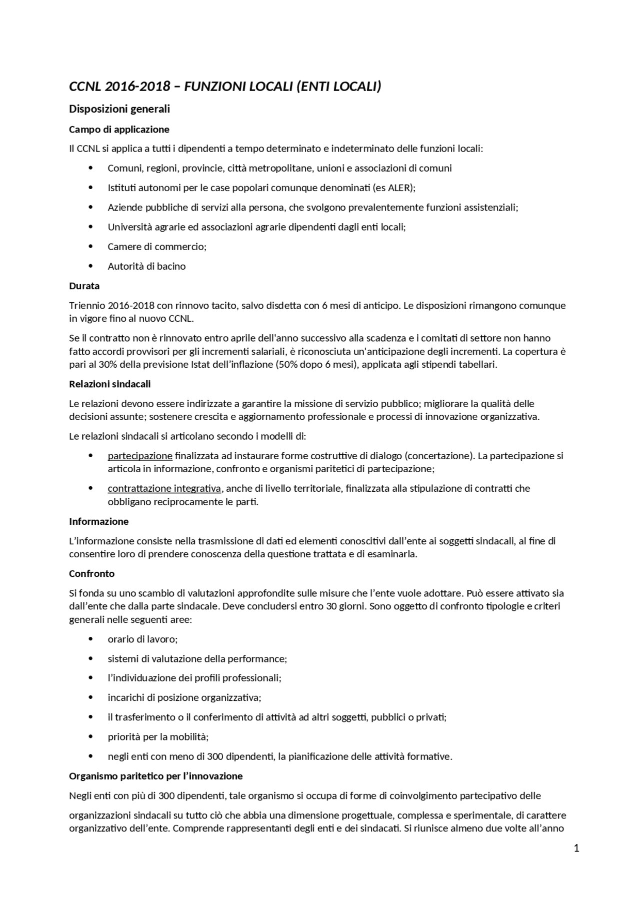 SINTESI DEL CCNL 2016 2018 FUNZIONI LOCALI ENTI LOCALI Sintesi sintesi-del-ccnl-2016-2018-funzioni-locali-enti-locali-sintesi