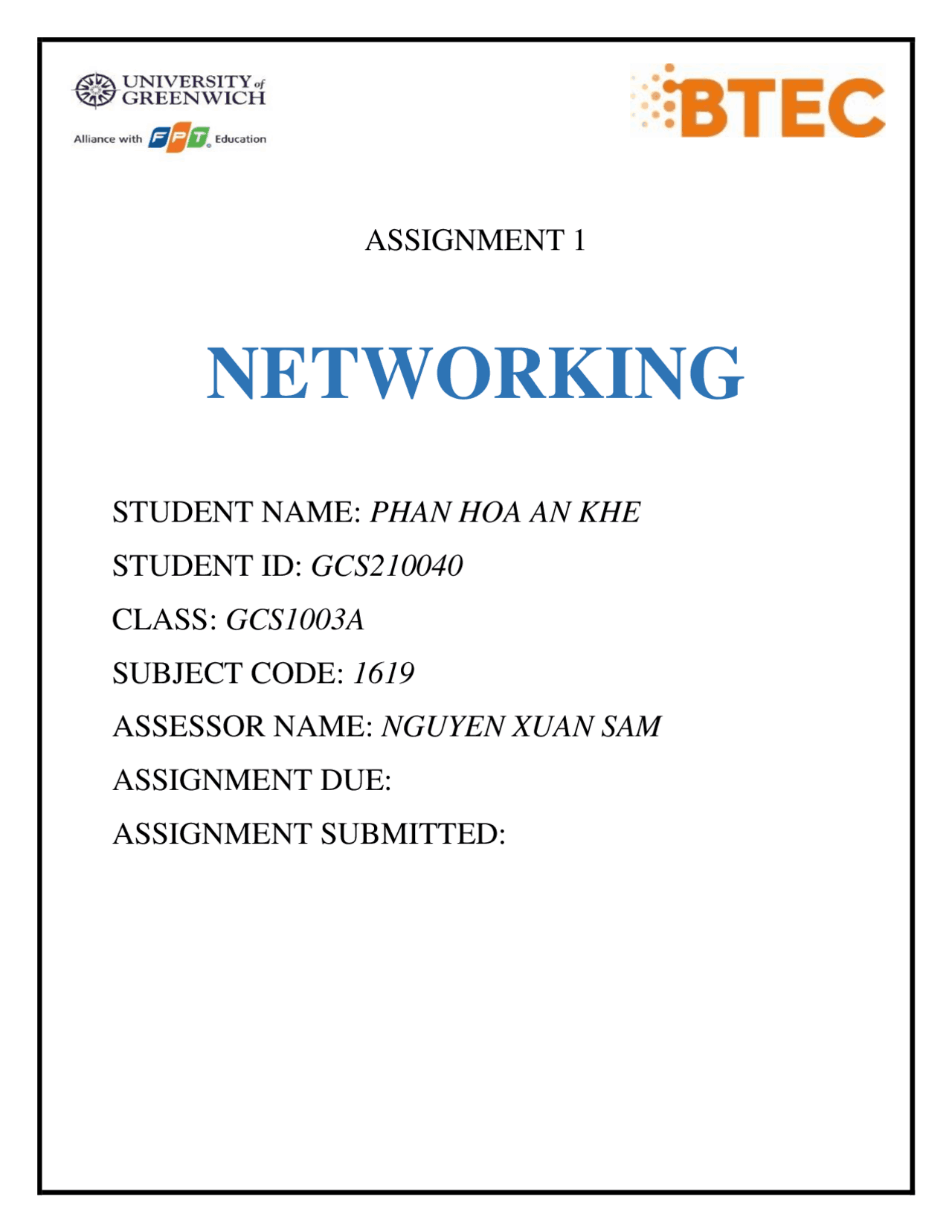 NETWORKING ASIGNMENT 1 | Assignments Wireless Networking | Docsity
