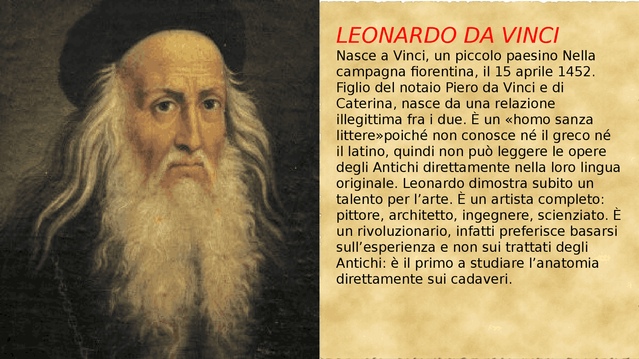Leonardo Da Vinci: vita e opere - Docsity
