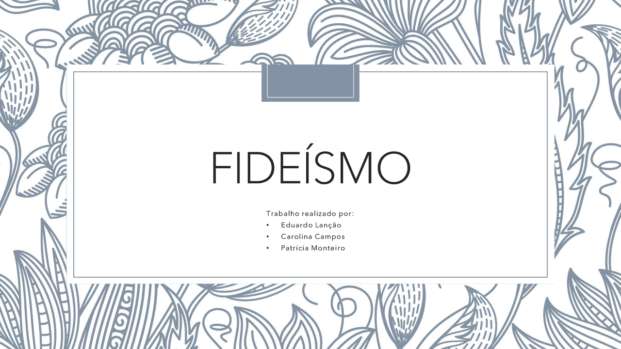 Apresentação sobreo o fideísmo de pascal