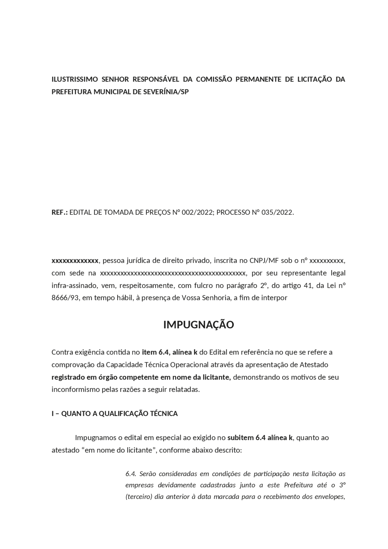 Juntada A Petição De Impugnação - RETOEDU