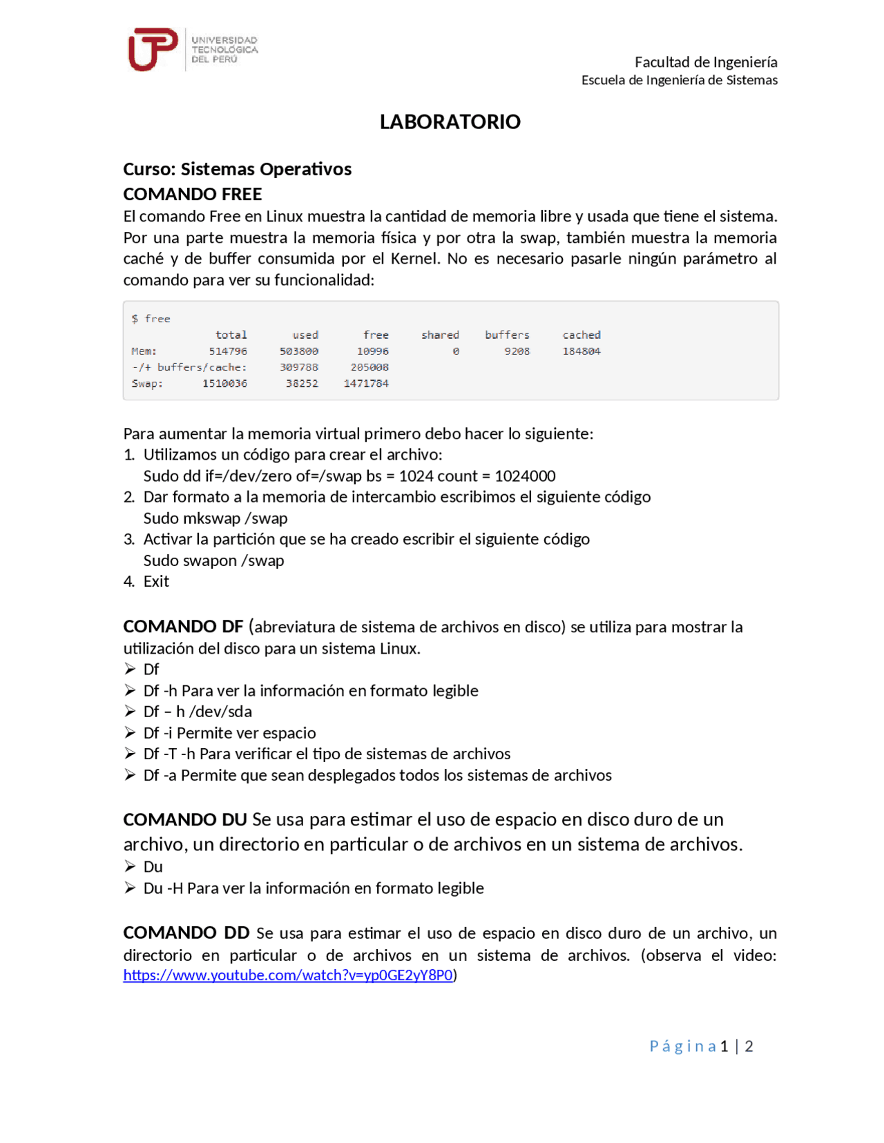 Practica de swap de sistemas operativos Docsity