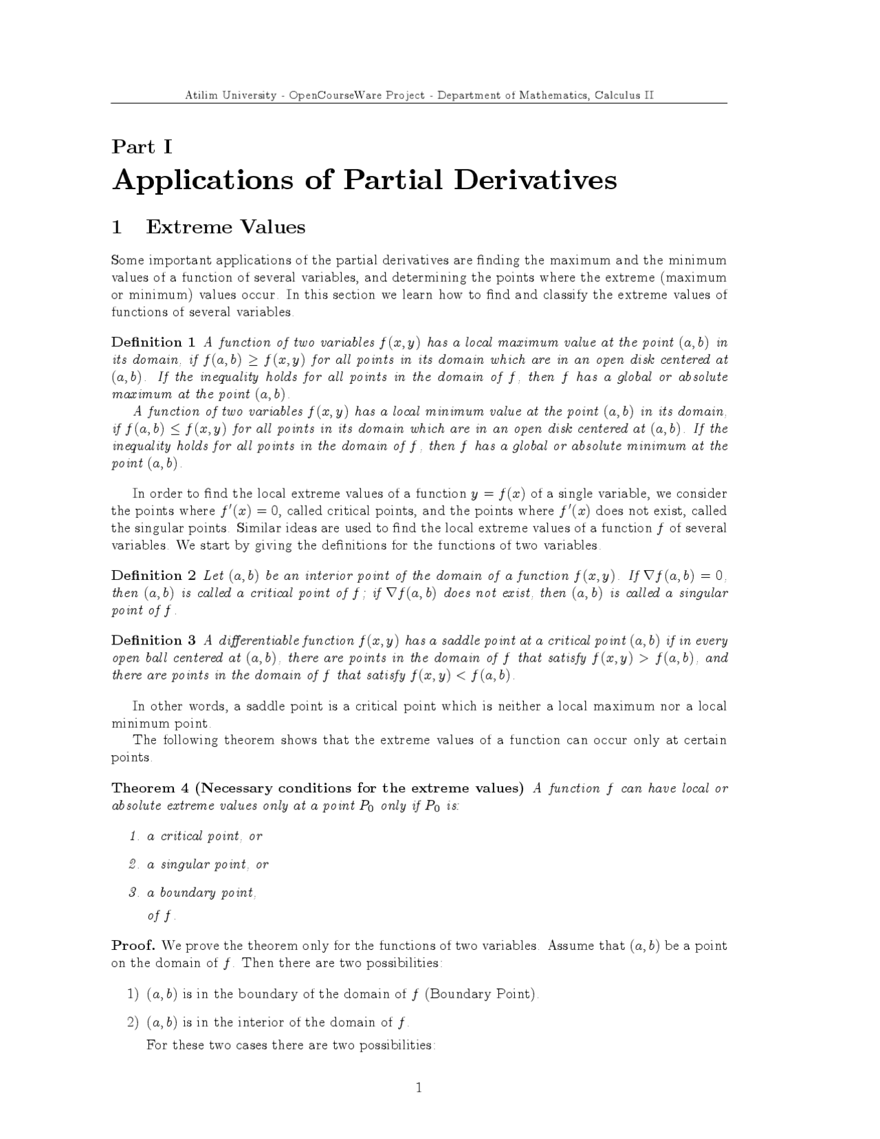 Calculus Study Notes - Docsity